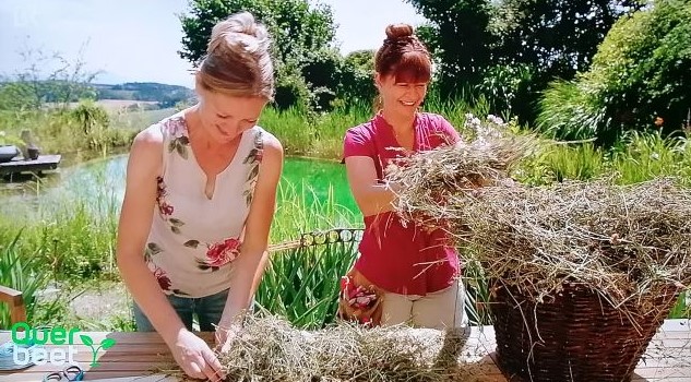 Heudekoration für Gartenparty - Querbeet Sendung zu Gast im Garten von Patrizia Haslinger - Die Herzensgärtnerin - The Heartgardener - Schaugarten - TV-Garten